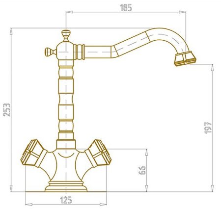 Смеситель для кухни Bronze de Luxe Royal 10105K Бронза 