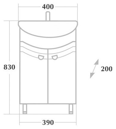 Тумба с раковиной Onika Манго 40.11 