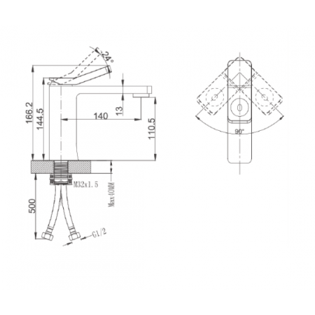Смеситель для раковины Landberg LB-4801 Хром 