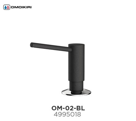 Дозатор Omoikiri ОМ-02-BL (4995018), Чёрный 