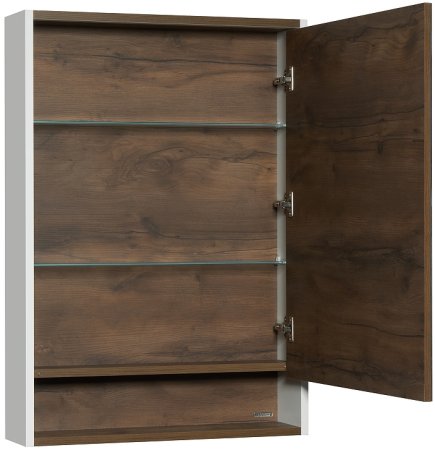 Зеркальный шкаф Aquaton Капри 60 1A230302KPDB0 с подсветкой Таксония темная 