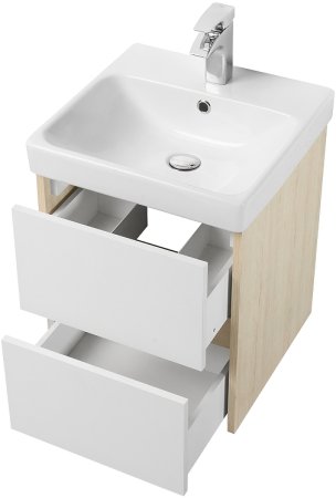 Тумба под раковину Aquaton Сканди 45 1A251601SDB20 подвесная Белый Дуб верона 