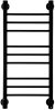 Полотенцесушитель электрический Energy Ergo2 P 850x400, форма лесенка прямая, цвет черный матовый, скрытое/наружное подключение, 850мм x 434мм 