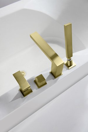 Смеситель Timo Selene 2130/17Y на борт ванны, золото матовое 