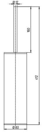Ершик для унитаза Paini Pixel 81CR061 Хром 