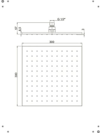 Верхний душ Paini 50CR759Q30EA Хром 