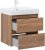 Тумба с раковиной Aquanet Nova Lite 60 дуб шоколадный (2 ящика) 