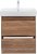 Тумба с раковиной Aquanet Nova Lite 60 дуб шоколадный (2 ящика) 
