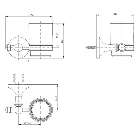 Стакан для зубных щеток Melana MLN-821010 Золото 