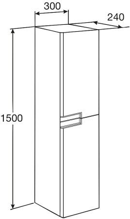 Шкаф пенал Roca Victoria Nord Ice Edition 30 ZRU9302729 подвесной Белый 