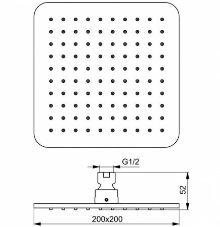 Верхний душ Ideal Standard Ideal Rain B0024XG Черный шелк 