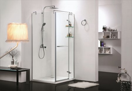 Душевой уголок Azario Montreal 90х90 AZ-NWG1231-R профиль Хром стекло прозрачное 