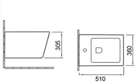 Биде Vincea Q-Line VB1-12 подвесное Белое 