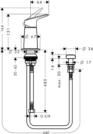 Смеситель Hansgrohe Logis 71629000 для биде 