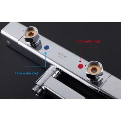 Смеситель для ванной с термостатом Gappo G3291 Хром 