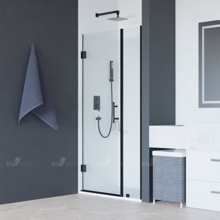 Душевая дверь в нишу RGW Hotel HO-012B 120х195 стекло прозрачное, профиль черный 