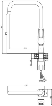 Смеситель для кухни Olive's Artis 06432AT Хром 