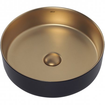 Раковина-чаша Abber Bequem 40 AC2109BG Золото матовое Черная 