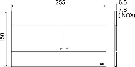 Кнопка смыва OLI Slim 659044 хром глянцевый 