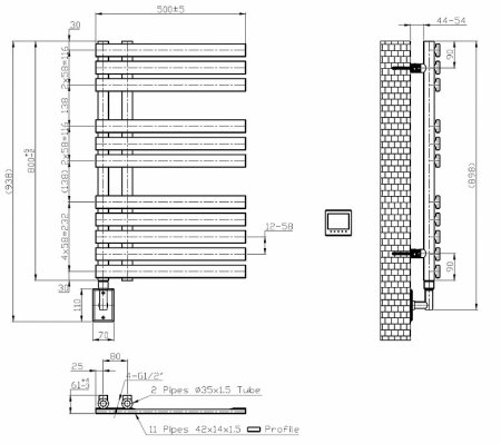 Электрический полотенцесушитель Boheme Venturo 721-MW Белый матовый 