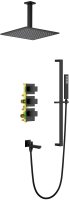 Встраиваемая душевая система с термостатом TIMO Selene SX-2239/03SM, черный