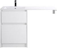 Тумба с раковиной BelBagno KRAFT-LVD-580/1200-2C-PIA-BO Bianco Opaco