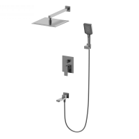 Душевая система встраиваемая WONZON & WOGHAND, Темный графит (WW-88087068-BGM)