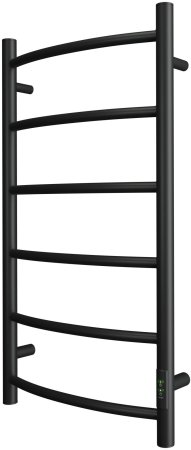 Полотенцесушитель электрический Point Афина PN04848B П6 400x800 диммер справа, черный 