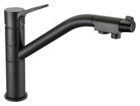 Смеситель для кухонной мойки Zorg Clean Water ZR 401 KF черный металлик
