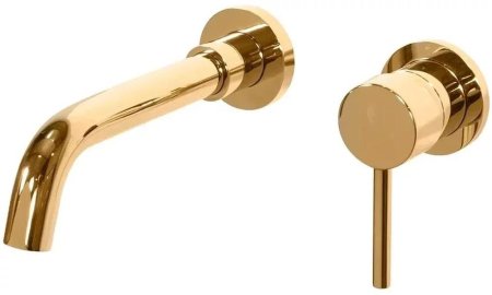 Смеситель для раковины встраиваемый Grocenberg GB511GO, золото 