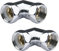 Угловое соединение для полотенцесушителя Point PN00003 1"х1" г/г, хром (пара)