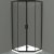 Душевой уголок BelBagno Uno 90х90 UNO-195-P-2-90-C-NERO профиль Черный матовый стекло прозрачное 