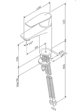 Смеситель для раковины AM.PM Gem F90A02122 Черный 