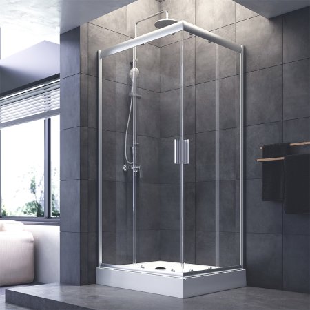 Душевой уголок AM.PM Gem 100х80 W90G-404-100280-MT профиль Хром матовый стекло прозрачное 