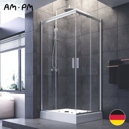 Душевой уголок AM.PM Gem 100х80 W90G-404-100280-MT профиль Хром матовый стекло прозрачное 