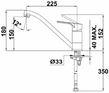 Смеситель для кухни Teka Alcudia 4691362C0 Хром 
