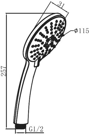 Душевая лейка AM.PM Spirit F0270064 Хром 