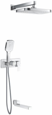 Душевая система встраиваемая Rose R1035, хром 