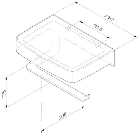 Держатель для туалетной бумаги AM.PM Inspire 2.0 A50A341500 Хром 