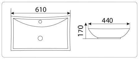 Раковина накладная CeramaLux 9111 