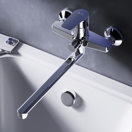 Смеситель для ванны AM.PM Gem F90A90000 универсальный Хром 