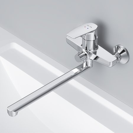 Смеситель для ванны AM.PM Gem F90A90000 универсальный Хром 