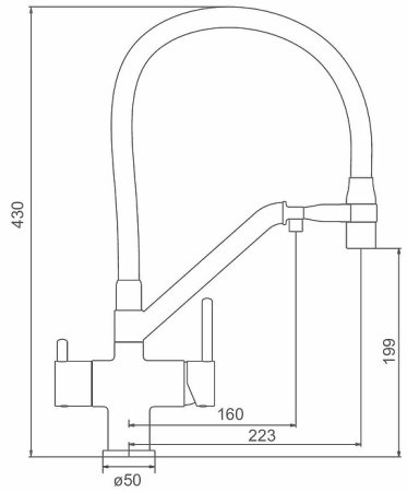 Смеситель для кухни Gappo G4398-81 Белый Черный 