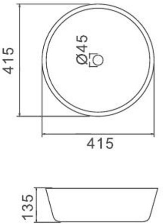 Раковина-чаша Gappo 42 GT105 Белая 