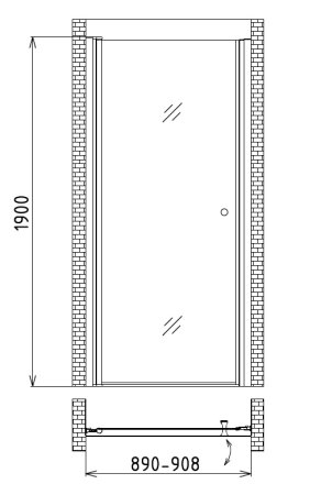 Душевая дверь Gemy New Rockcoco S03190B 