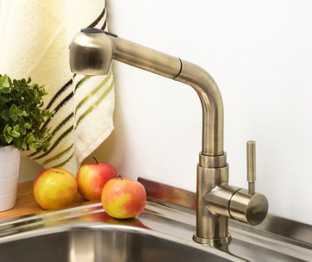 Смеситель для кухонной мойки WasserKRAFT A8237 , светлая бронза 