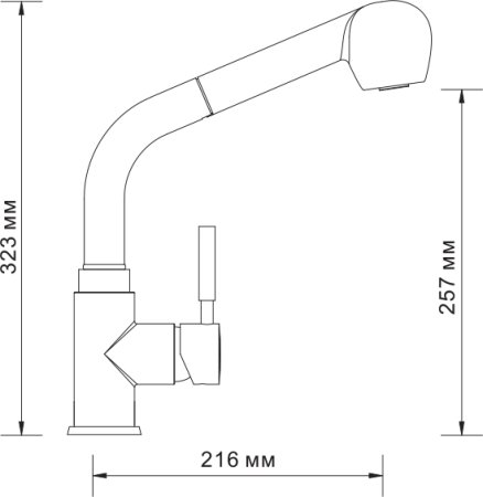 Смеситель для кухонной мойки WasserKRAFT A8237 , светлая бронза 