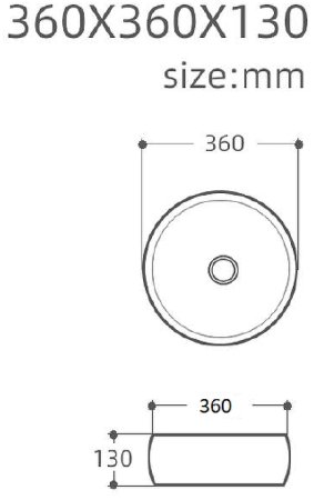Раковина-чаша Aquanet Round-1 36 273679 Белая 