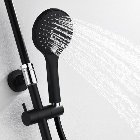 Душевая стойка WasserKRAFT Elbe A17401 черная 