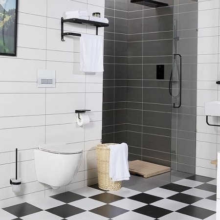 Унитаз CeramaLux CL2196-1 подвесной Белый с сиденьем Микролифт 